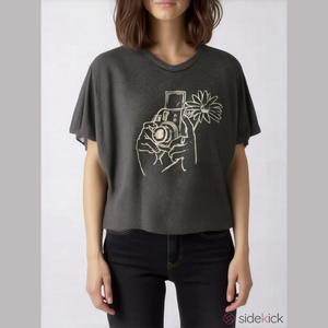 Next Level Dark Grey Graphic T-shirt - Size L